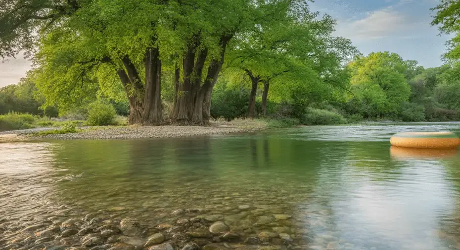 Comal River at sunset