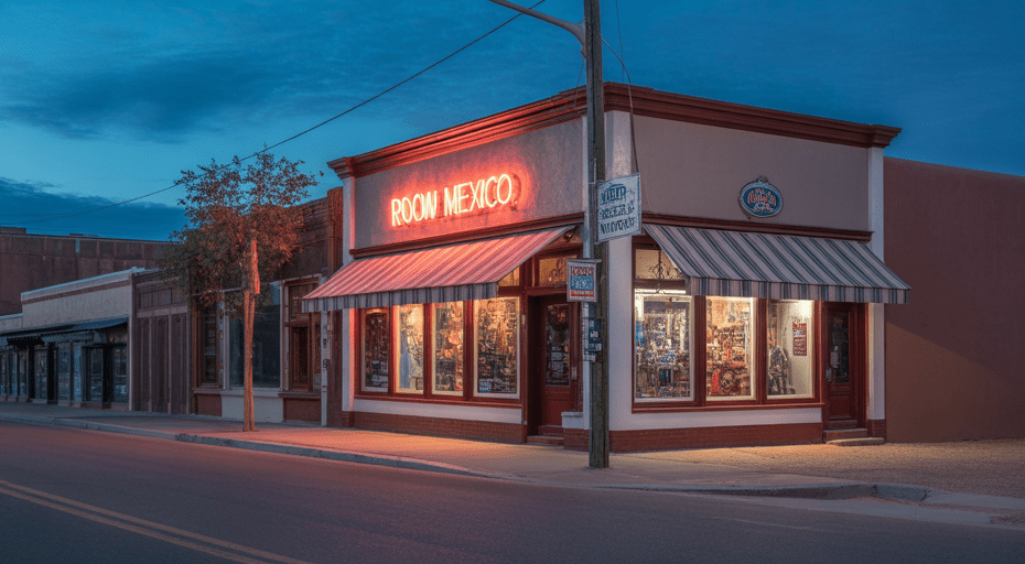 Historic storefront on Roswell Main Street