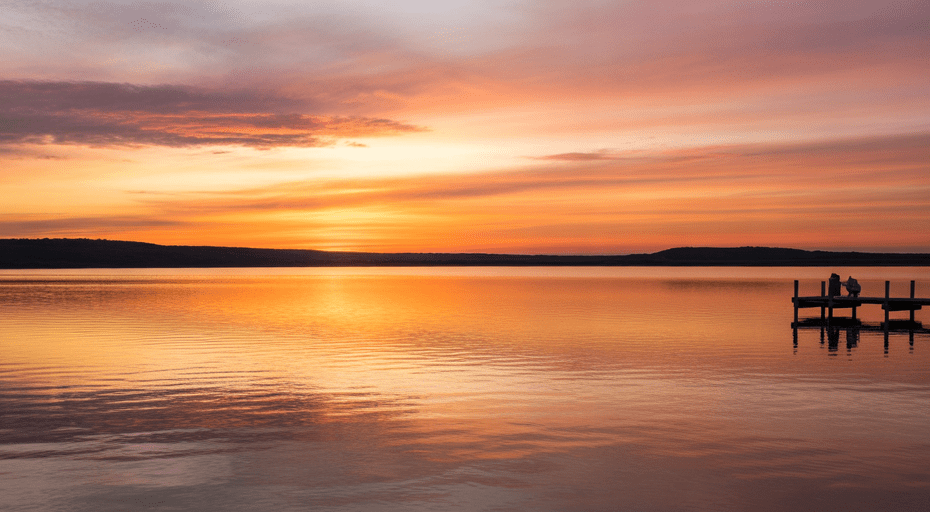 Sunset over Stillhouse Hollow Lake Texas
