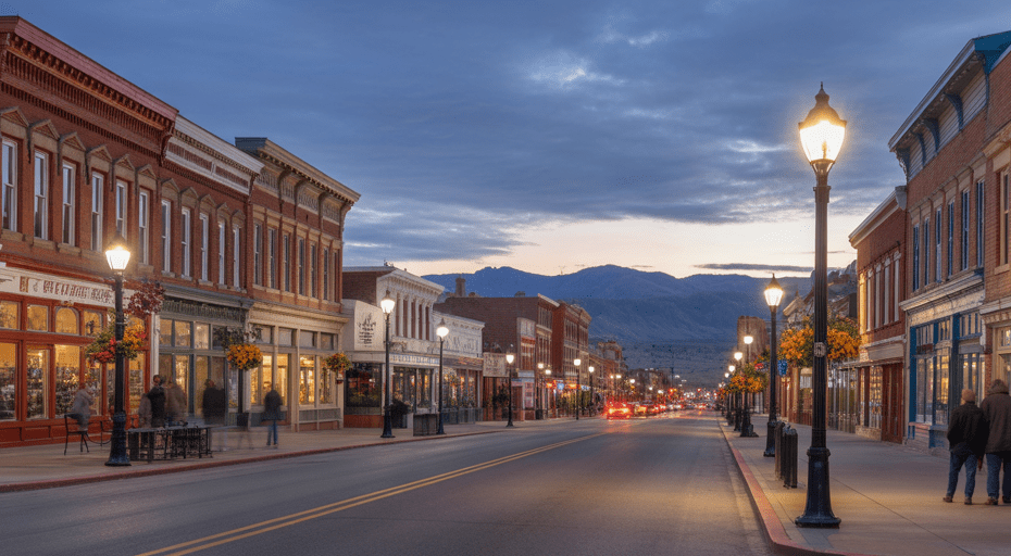 Historic Main Street in Sheridan Wyoming.