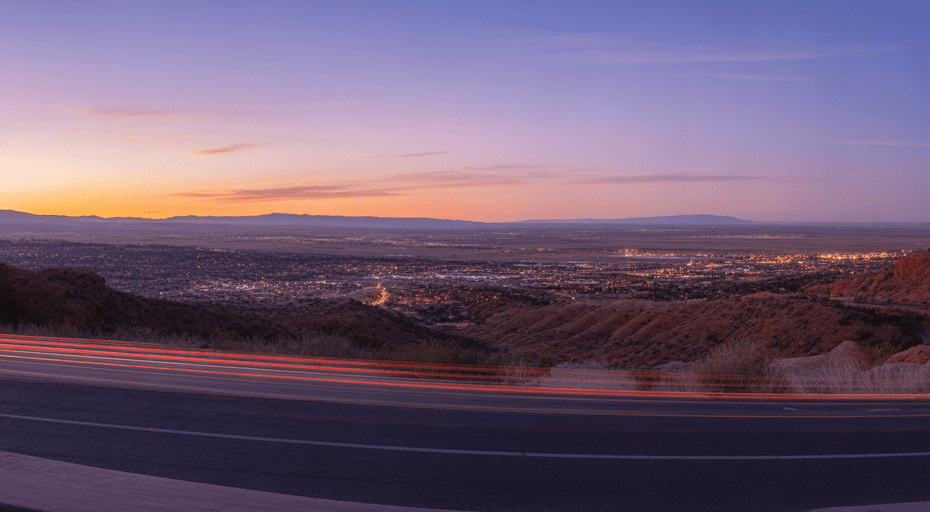 Sunset view over St. George Utah