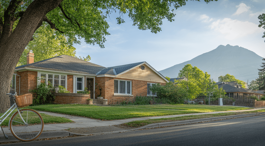 Quiet residential street in Orem Utah