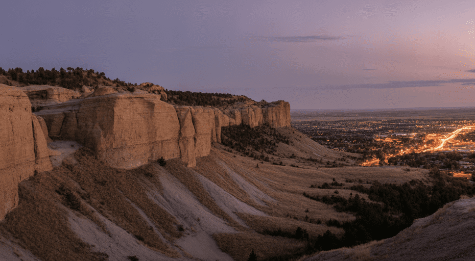 Billings Montana skyline from the Rimrocks.