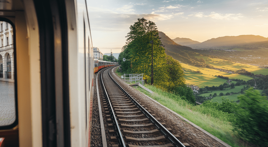 View of Europe from a train window.