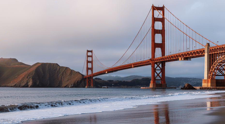Golden Gate Bridge from Baker Beach.