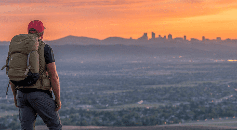 Sunset view over Lakewood from Green Mountain
