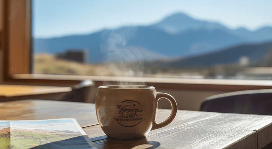 View of Pikes Peak from a local coffee shop