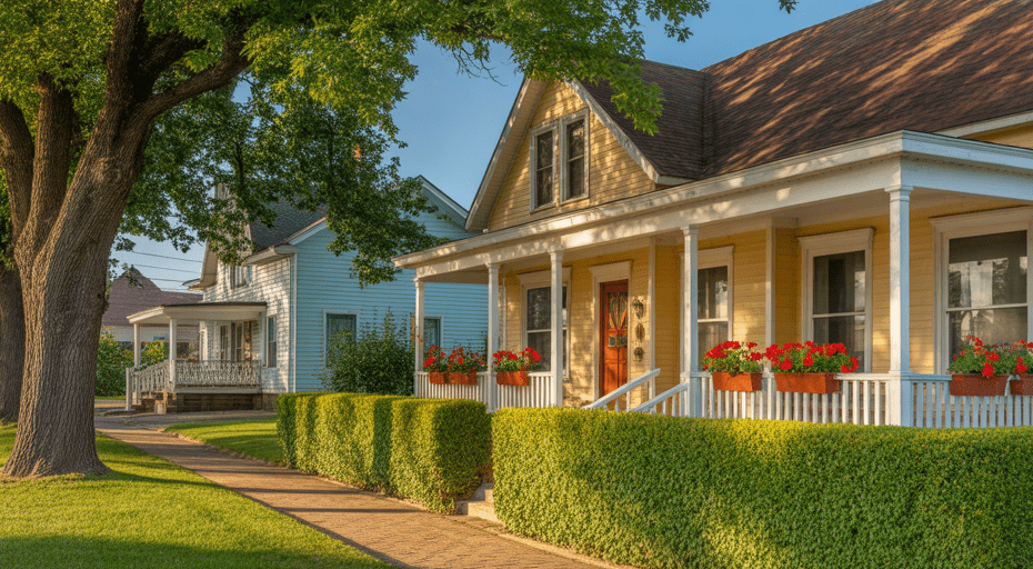 Quiet residential street in Wahpeton